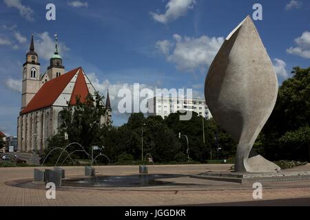 Johanniskirche in Magdeburg. Foto Stock