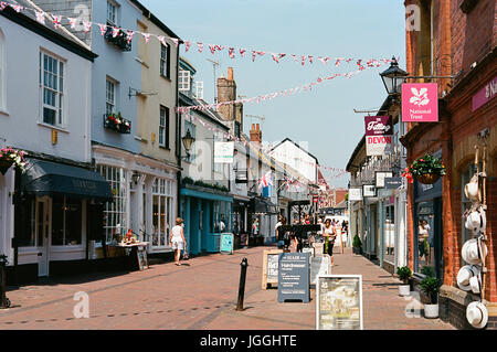 Vecchio Fore Street a Sidmouth Town Center, East Devon, Regno Unito Foto Stock