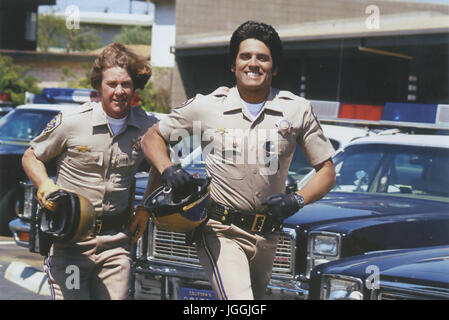 Chip Warner Bros serie TV 1977-1983 con da Larry Wilcox a sinistra e Erik Estrada Foto Stock