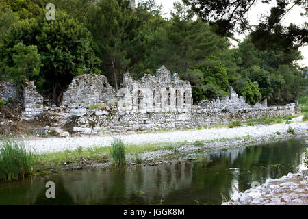 Olympos antiche rovine della città di Antalya, Turchia Foto Stock