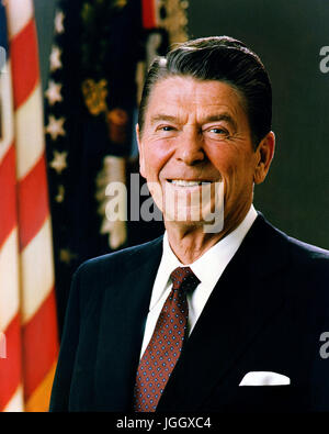 Il Presidente Ronald Reagan W. Foto Stock