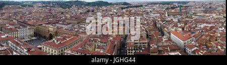 Tetti rossi di Firenze, Italia Foto Stock