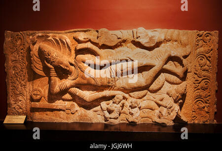 L'immagine della scultura di Chatrapati Shivaji Maharaj Vastu Sangrahalaya. Il Principe di Galles Museo dell India occidentale. Mumbai. India. Foto Stock