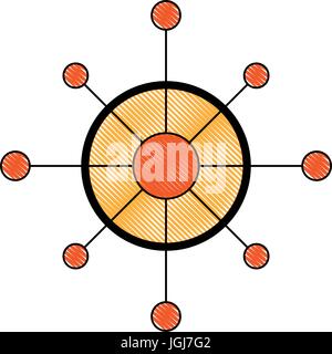 360 gradi di immagine e realtà virtuale panorama correlati Illustrazione Vettoriale