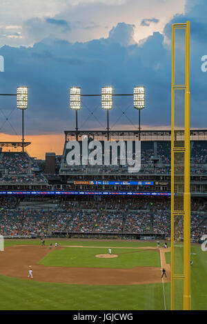Detroit, Michigan - Detroit Tigers riprodurre il Tampa Bay Rays al Comerica Park. Foto Stock