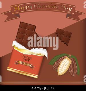 Sfondo vettoriali per la creazione di design, world chocolate giorno Illustrazione Vettoriale