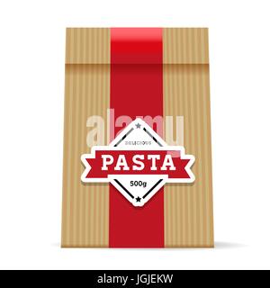 Pasta confezionamento vintage Illustrazione Vettoriale