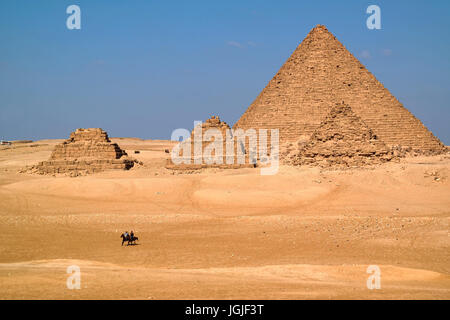Le Piramidi di Giza in Egitto Foto Stock
