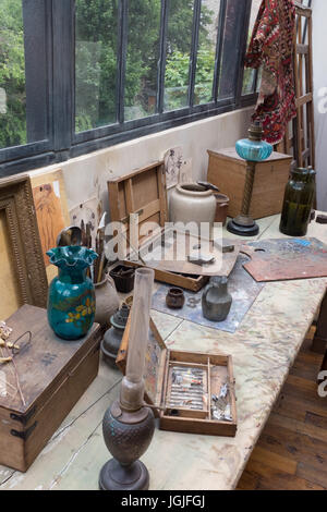 Musee de Montmartre, Paris, Francia, Studio di Suzanne Valadon e Maurice Utrillo Foto Stock