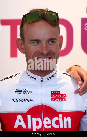 Duesseldorf, Germania. Il 29 giugno, 2017. Alexander Kristoff dalla Norvegia del Team Katusha Alpecin per il Tour de France 2017, fotografato a Duesseldorf in Germania, 29 giugno 2017. Foto: Daniel Karmann/dpa/Alamy Live News Foto Stock