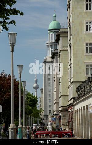 Berlino, Karl-Marx Allee. Foto Stock