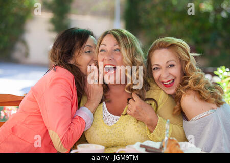 Le donne che raccontano il gossip e segreti,, bisbiglio Foto Stock