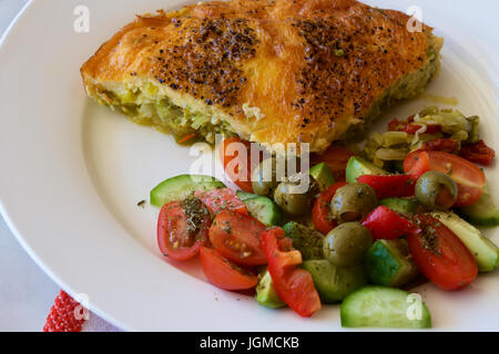 Gli asparagi e la frittata di porro Foto Stock