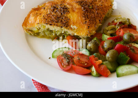 Gli asparagi e la frittata di porro Foto Stock