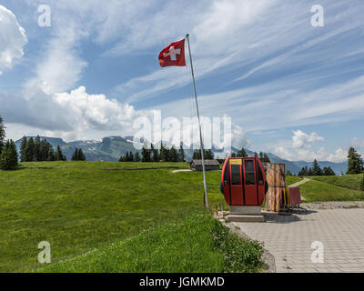 Swiss Mountain Vistas vicino Gamplüt e Wildhauser Schafberg Foto Stock