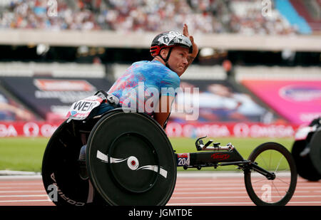 Gran Bretagna David Weir vince l'uomo T54 800 metri durante il 2017 Muller Londra anniversario giochi a Londra Stadium. Foto Stock