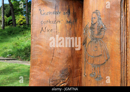 Alice nel Paese delle Meraviglie Trail, Llandudno, Galles Foto Stock