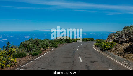 Vulcano Teide visto da La Palma Foto Stock