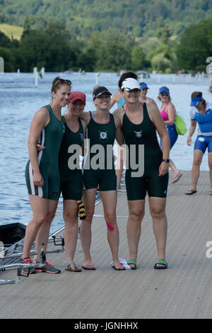 Henley on Thames, Regno Unito. 8 lug 2017. Henley, UK. 8 Luglio, 2017. Finali della giornata a Henley Regatta Credito: David Hammant/Alamy Live News Foto Stock