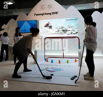 Londra, Regno Unito. 08 Luglio, 2017. PyeongChang 2018 a Londra Festival coreano 2017. Londra, Regno Unito. 08/07/2017 | Utilizzo di credito in tutto il mondo: dpa/Alamy Live News Foto Stock