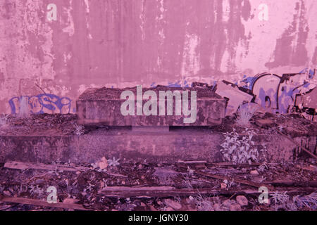 Infrarossi fotografia infrarosso scatti foto di alter di San Pietro Seminary di Cardross Scozia, 2012 altezza della sua vetustà prima del restauro Foto Stock