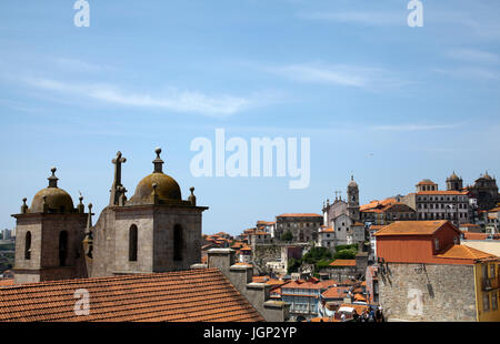 Vedute del Porto da Sé Cathderal in Porto - Portogallo Foto Stock