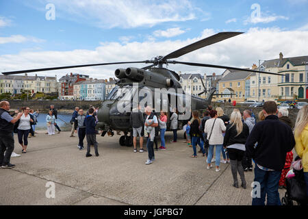 Royal Air Force XW209 Westland Puma elicottero sul display per il pubblico delle forze armate giorno bangor Irlanda del Nord Foto Stock