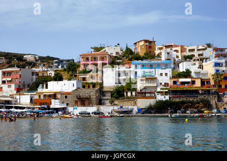 Vista mare al villaggio di Bali, Creta, Grecia Foto Stock