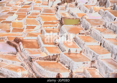 Maras miniere di sale Foto Stock