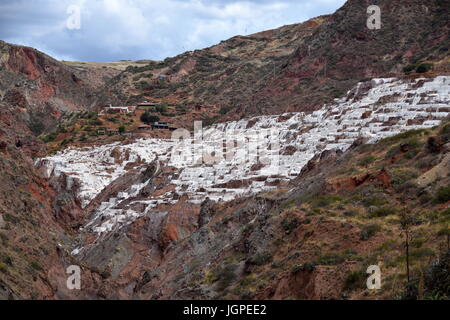 Maras miniere di sale Foto Stock