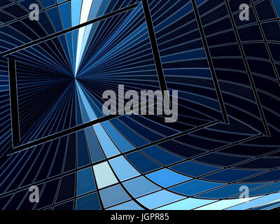 Fractal tunnel tech - abstract generati digitalmente immagine Foto Stock