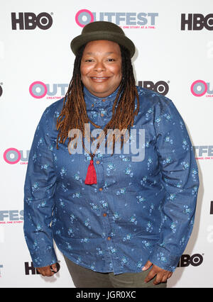 West Hollywood, Stati Uniti d'America. 9 lug 2017. Aprile A. Wilson, Outfest 2017 un milione di Felice Nows all armonia, oro, la California il 9 luglio 2017. Credito: MediaPunch Inc/Alamy Live News Foto Stock