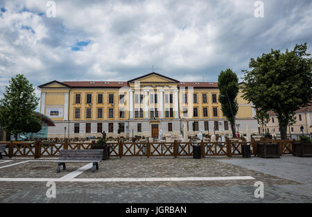 1 Decembrie 1918 University sulla University Park Square in Alba Carolina fortezza in Alba Iulia città situata nella contea di Alba, Transilvania, Romania Foto Stock