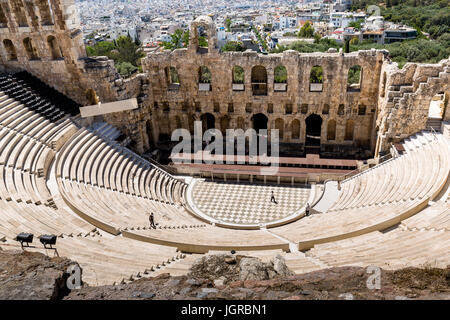 Il Teatro di Dioniso, Atene, Grecia Foto Stock