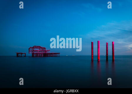 Molo Ovest di Brighton Foto Stock