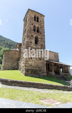 Església de Sant Joan de Caselles è una chiesa a Canillo, Andorra. Foto Stock