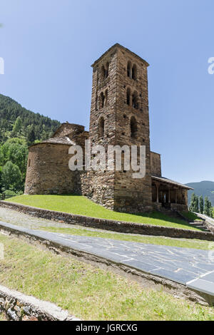 Església de Sant Joan de Caselles è una chiesa a Canillo, Andorra. Foto Stock