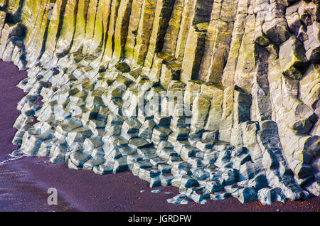 Poligonale acida della roccia vulcanica colonne Foto Stock