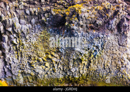 Poligonale acida della roccia vulcanica colonne Foto Stock