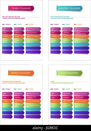 Business e personale planner Illustrazione Vettoriale