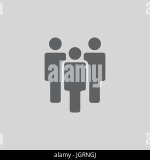 Punto di incontro icona, punto di ritrovo simbolo segno Illustrazione Vettoriale