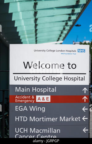 University College Hospital, Borough di Camden, London, England, Regno Unito Foto Stock