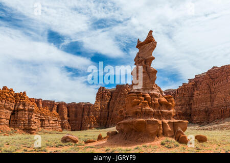 La Hopi Clown. Moenave arenaria, relativamente morbido strato di arenaria che si presta bene a essere scolpito da erosione. In Arizona, Stati Uniti d'America Foto Stock