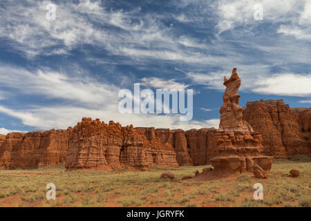 La Hopi Clown. Moenave arenaria, relativamente morbido strato di arenaria che si presta bene a essere scolpito da erosione. In Arizona, Stati Uniti d'America Foto Stock