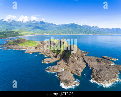 Vista aerea del Sansiantai in Taitung. Taiwan Foto Stock