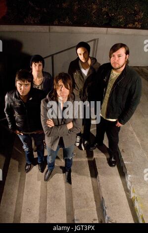 (L-r) ritratto esclusivo shoot christian mcalhaney,nate giovani,stephen christian,deon rexroat joey milligan anberlin wiltern los angeles,ca. Foto Stock