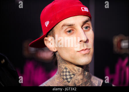 Il batterista Travis Barker assiste blink-182 My Chemical Romance 2011 Honda Civic Tour evento di annuncio rainbow bar & grill maggio 23,2011 Los Angeles, California. Foto Stock