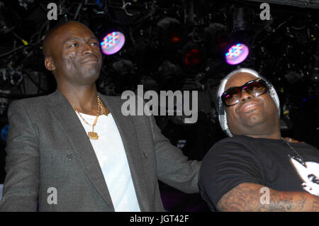 (L-r) guarnizione cee lo green frequentare bmi GRAMMY® pannello 'come ho scritto quella canzone' key club 12,2011 febbraio West Hollywood. Foto Stock