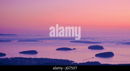 Mola collo di sunrise, Schoodic Peninsula, Parco Nazionale di Acadia, vicino a Bar Harbor, Maine Foto Stock