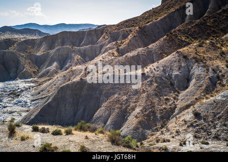 Meravigliosi paesaggi nel deserto di Tabernas, Andalusia, Spagna Foto Stock